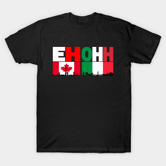 Italo Canadian - Skylines T-Shirt by phredwerd